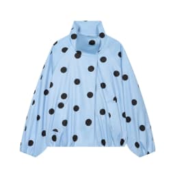 TFMLN Women Retro Polka Dot Printed Bomber Jacket Stand Collar Oversized Streetwear Spring Casual Trendy Outerwear 2026 New