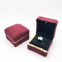 New in LED Light Jewelry Box Ring Earrings Earnail Pendant Organizer Imitation Leather Velvet Decorative Gold Frame Storage Box