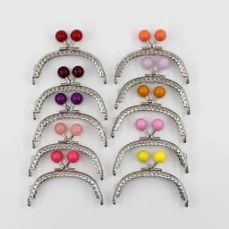 10pcs 8.5cm Small Beads Silver Arc Metal Purse Frame Handle For Clutch Bag Handbag Accessories Making Kiss Clasp Lock Wholesale