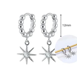 925 Sterling Silver Ear Needle White Zircon Silver Series Earrings ins Tassel Pendant Hoop Earrings For Women Advanced Jewelry