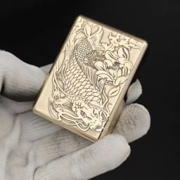ZORRO 912 912S Retro High End Heavy Armor Brass Titanium Windproof Kerosene Lighter 3/5 Hinge Metal Gasoline Lighter Men's Gift
