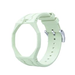 2in1 Bioceramic Case&Silicone Strap For Swatch x AP Royal pop Pocket watch bands Modification kit integrated Silicone Wirstband