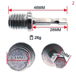 1Pcs New 10/14mm 1/4 Hexagon Connecting Rod Adapter Drill Chuck M10 M14 Polishing Disc Connection Hexagon Connecting Rod