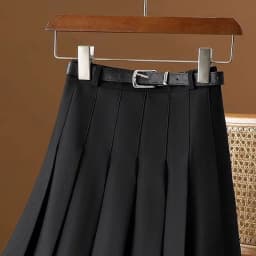 Gray Solid Folds Office Lady Casual High Waist A-line Loose Women's Skirt Mid-Calf Long Skirts For Women Clothing Fashion 2024