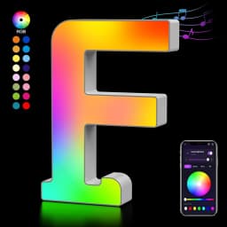 Smart LED Letters Lights Alphabet Light Decorative Name Letter Number Lamp Night Light USB MeRGBW App Music Sync Logo Game Home