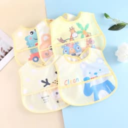 Random 5pcs Cartoon Animals Waterproof Bibs Baby Kids Girls Boys Waterproof Saliva Toddler Feeding Bibs Baby Bibs Aprons Adjusab