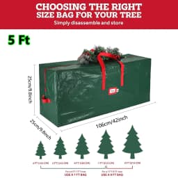 Christmas Tree Storage Bag, Fits 4FT to 9FT Artificial Trees, Waterproof Xmas Storage Box with Durable Handles