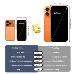 SERVO 4G LTE Mini Smartphone 3.88" Display Android 12 6GB+128GB Dual SIM Face Unlock GPS OTG WiFi Play Store Pocket Mobile Phone