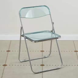 Modern Simple Acrylic Transparent Folding Chair Portable Dining Leisure Chair for Home Living Room Balcony