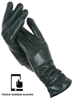 Simple Women's Gloves Winter Warm Plus Velvet Short Thin Touch Screen Gloves Driving Color Women's Leather Gloves High Quality