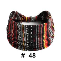 Wide Headbands for Women Polka Dots Knotted Headwrap Turban Yoga Workout Head Bands Boho Stretch Cotton Bandana Hair Accessories