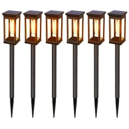 4/6 PCS Solar Pathway Light Outdoor Auto On/Off at Dusk Outdoor Waterproof Solar Lamp Garden Yard Patio Walkway Driveway Camping Decor Landscape Lighting Utomatic Pathway Lighting