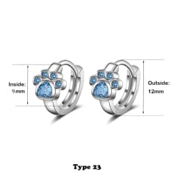 Geometric Tiny Hoop Earrings For Women Micro Crystal Zircon Star Flower Heart Huggie Small Classic Earring Piercing Jewelry Gift