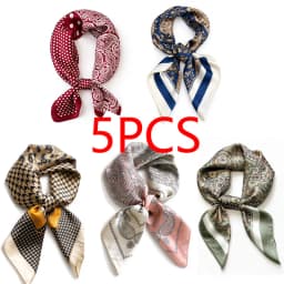 Luxury Silk Scarf Neckerchief Women's Silk Square Scarf Purse Scarf for Women Designer Silk Headscarf SJ01