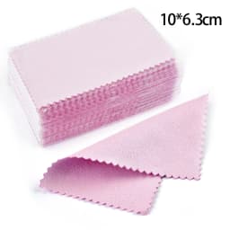10*6.5cm/8*8cm 50pcs Silver Clean Polishing Cloth Soft Clean Wipe Wiping Cloth For Necklaces Rings Jewelry Clean Tool