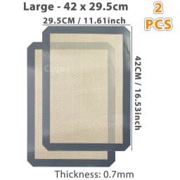 1PC, 2PCS Silicone Baking Mats for Oven, 2 Sizes 30/42cm, Non Stick & Heat Resistant Bakeware Sheets, for Cookie, Macaron, Bread