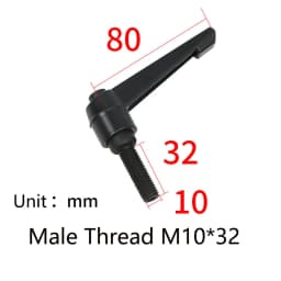 10PCS Adjustable Handle Lever Clamping Handles Metal Knob Machinery Tools Male Female Thread Diameter M4-M16 Length 10mm-80mm