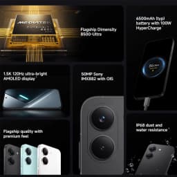 POCO X8 Pro 5G European Version 256GB/512GB 6.59" AMOLED 1.5K 120Hz 6210mAh 50MP OIS NFC Dimensity 8500-Ultra IP68 No Charger