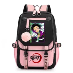 Kids Anime School Backpack Demon Slayer Pattern Casual Daypack for Girls Students Book Bag