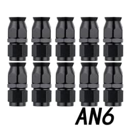 10x Universal Straight 0 45 90 180 Degree AN3 AN4 AN6 AN8 AN10 AN12 Hose End Fitting Hose Adapter For Swivel PTFE Oil Fuel Line