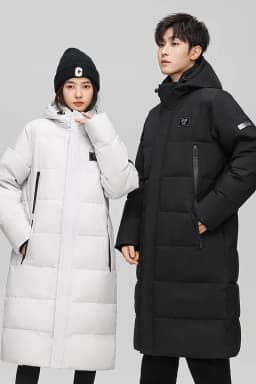New Winter Couple White Duck Down Windproof Parkas Down Jacket Men's Long Thickened Extreme Winter Coat Oversized HOOD Collar