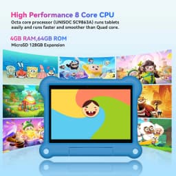 Adreamer Kids Tablet 10.1 Inch IPS Android 14 4GB RAM 64GB ROM WIFI Google Play For Children Kids Study Gaming Age 3-14
