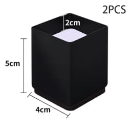 2/4PCS Bed Furniture Risers Elevation in Heights Heavy Duty Risers for Sofa Couch Desk Table Black Round Saquare Floor Protector