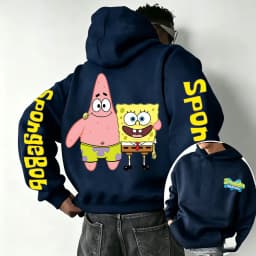 SpongeBob SquarePants and Patrick Star Cartoon Anime 2026 New Spring and Autumn Men's and Women's Fashion Hooded Sports Hoodies