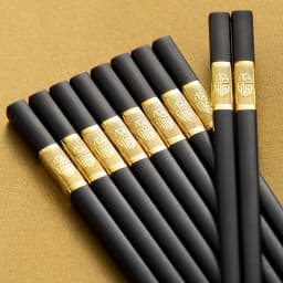 5 Pairs 24cm Reusable Chopsticks Sushi Sticks Non-Slip Chopstick Korean Japanese Food Chinese Wood Chopsticks Set
