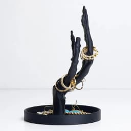 Gothic Skeleton Hand Jewelry Stand Black Plastic Necklace Earring Organizer Monster Hand Jewelry Display Tray Retro Home Decor