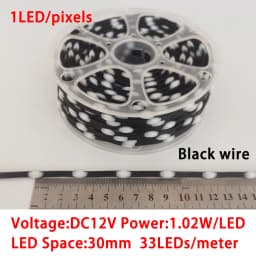 DC12V Seed Pixels Intelligent pixels 3channel RGB lights WS2811 WS2812 LED Pebble Pixel String Light RGB Addressable Full Color