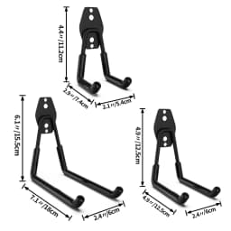 Heavy Duty Metal Hook Garage Organizer Wall Mount Anti-slip Bicycle Hanger Hooks Storage Hook For Ladders Garden Tool