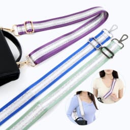 Deepeel 3.8cm Women Bags Strap Color Silver Silk 80~130cm Adjustable Straps One-Shoulder Crossbody Replacement Bag Accessories