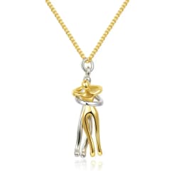45cm Length Movable Lover Hug Copper Pendant Necklace Neck Hanging Jewelry Men Women Valentine's Day Gift Drop Shipping