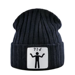 Knitted Skullies Beanie With Animals Patch Men Women Outdoor Casual Sport Hats Autumn Winter Solid Color Hip Hop Beanies
