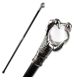 10 Colors Silver Alloy Dragon Claw Crystal Ball Walking Cane Detachable Vintage Walking Stick Cosplay Party Prop for Men Women