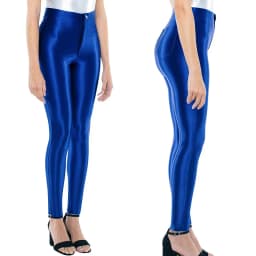 2025 American Style Pencil Pants Shiny Disco Pants High Waist Women\\'s Trousers Leggings Pants