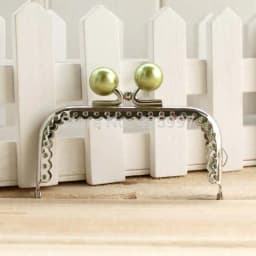 8PCS Super Cute 8.5CM Silver Lace Candy Bead Metal Purse Frame Kiss Clasp Bag accessory
