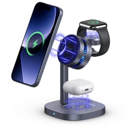 Qi2.2 25W TEC Stand Wireless Charger 3in1 Cooling Magnetic Charging Station for iPhone Sumsung iWatch Airpods