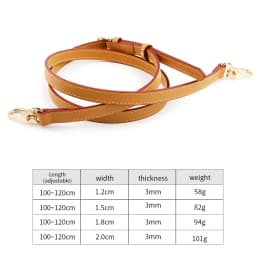 Soft Genuine Leather Bag Strap 1.2cm 1.5cm 1.8cm 2cm 2.5cm Wide Shoulder Straps Adjustable Crossbody Handbag Belts Replacement
