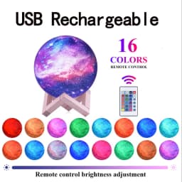Customizable Galaxy Moon Lamp LED Night Light