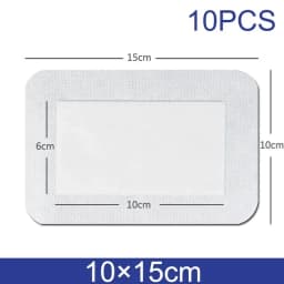 10pcs Waterproof Breathable Sterile Dressing Plaster Wound Hemostasis Sticker Cushion Adhesive First Aid Bandage Emergency Kit
