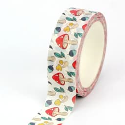 2023 NEW 1PC 10M Decorative Autumn Red Mushrooms and Leaves Washi Tape Set for Scrapbooking Planner Masking Tape Cute Stationery