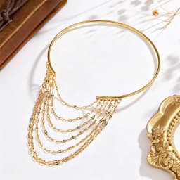 Letdiffery Bohemian Classic Tassel Multi-layer Chain Arm Bracelets Women Stainless Steel Gold Color Cuff Bangle Body Jewelry