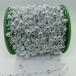 5/10yards 3-8mm Fishing Line Artificial Pearls String Beads Chain for Diy Christmas Tree Wreath Decoration Party Supplies