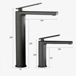 Bathroom White/Gray Bronze Solid Brass Luxury Basin Sink Tall Faucet Single Handle Water Mixer Bath Tap High And Short Style
