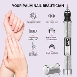Professional Electric Nail Polishing Machine Nail Drill Multiple Gears Low Noise Nails Sander File Set For Manicure Salon Tools