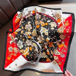 2025 New Yellow Lemon Print Square Silk Scarf for Women 70*70cm Neck Ties Fashion Decorate Neckerchief Female Hijab Bag Ribbions