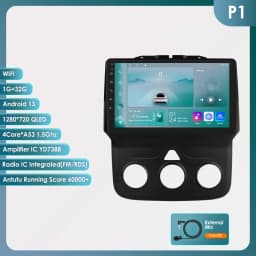 Hizpo 2din Android Car Radio For Dodge Ram 1500 2500 3500 2013-2018 Manual AC Autoradio Head Unit Navigation Carplay QLED Screen