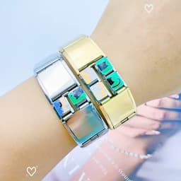 2025 Fashion Functional Elastic Bracelet Modular Bulk Italian Charms Links Fit Bracelet Stainless Steel Jewelry Wholesale